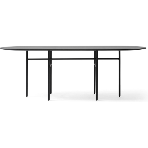 Audo Copenhagen Snaregade Oval Tafel 210x95 Zwart Eiken