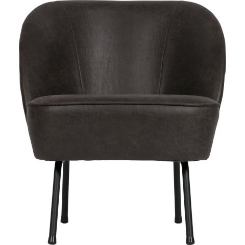 BePureHome Vogue Fauteuil Leer Zwart