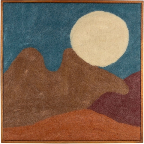 Dutchbone Chandra Schilderij Wolvilt 74x74