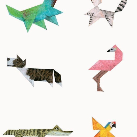 KEK Amsterdam Tangram Behang Animals