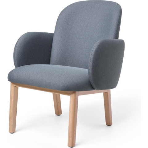 Puik Dost Fauteuil Eiken Onderstel Donkergrijs