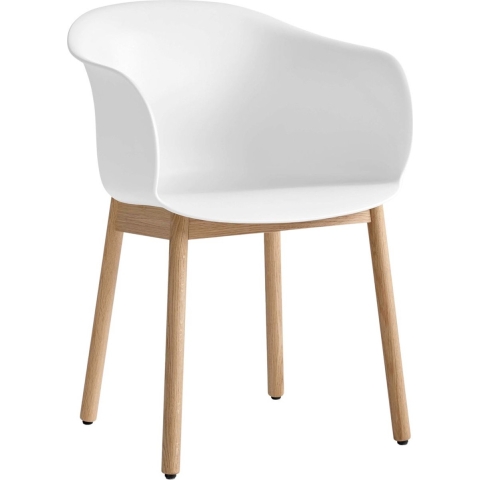 &tradition Elefy JH30 Stoel Met Eiken Onderstel Wit