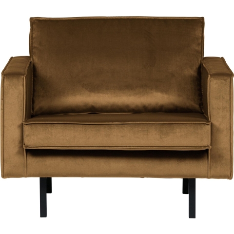 BePureHome Rodeo Velvet Fauteuil Honing Geel