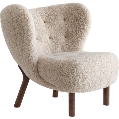 &tradition Little Petra Fauteuil Walnoot Sheepskin Moonlight