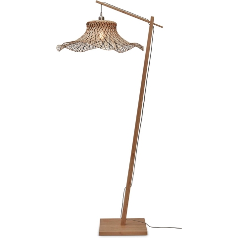 Good&Mojo Ibiza Vloerlamp Large  Zwart/naturel