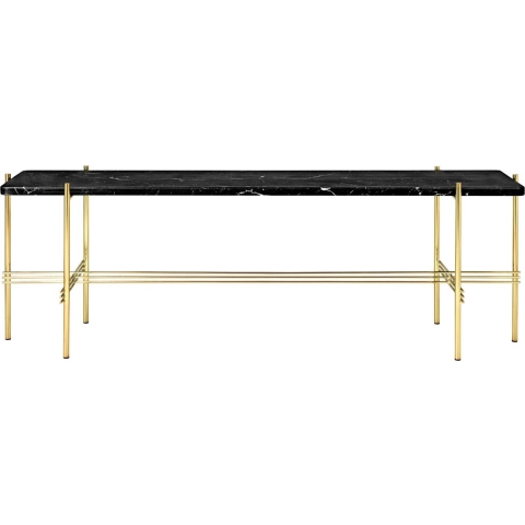 Gubi TS Sidetable 120x30x40 Messing/zwart Marmer