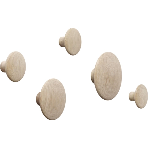 Muuto The Dots Haak 5 Stuks Oak