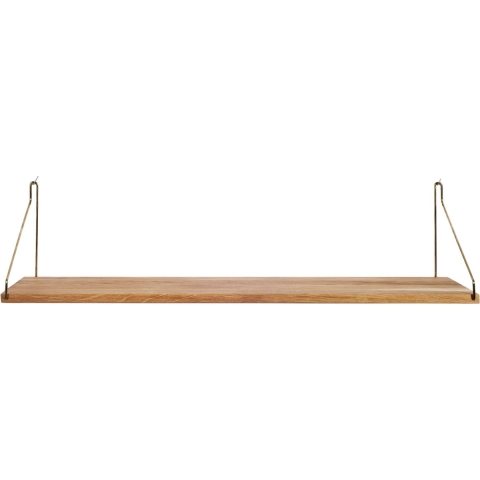 Frama Shelf Wandplank 80x20 Naturel/messing