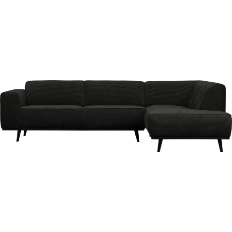 BePureHome Statement Hoekbank Rechts Rib Graphite