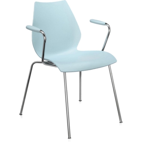 Kartell Maui Stoel Met Armleuning Lichtblauw