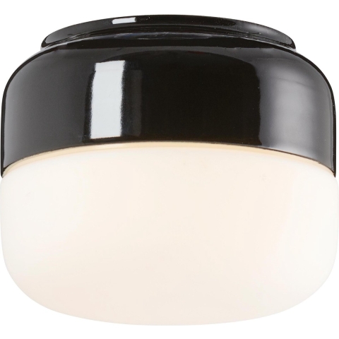 Ifö Electric Ohm 140/115 Plafond- En Wandlamp LED Ø10 Opaal Zwart