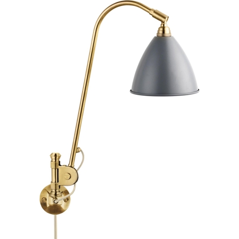 Gubi Bestlite BL6 Wandlamp Messing/grijs