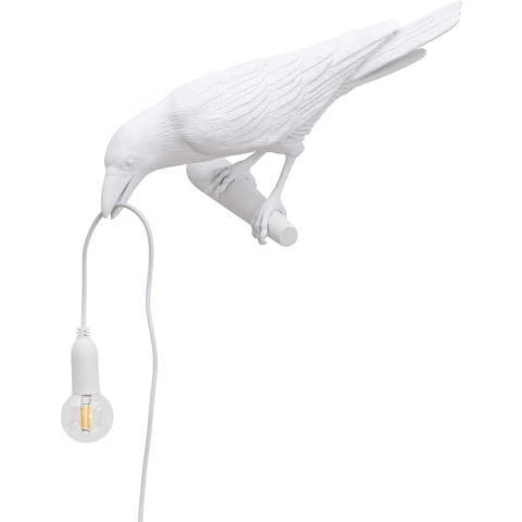 Seletti Bird Looking Wandlamp Links Buiten Wit