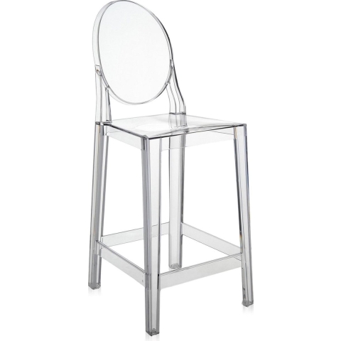 Kartell One More One More Please Rond High Transparant Barkruk