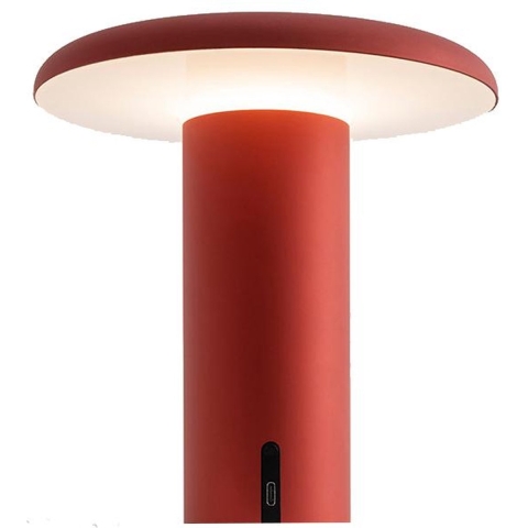 Artemide Takku Tafellamp LED Oplaadbaar Anodized Red
