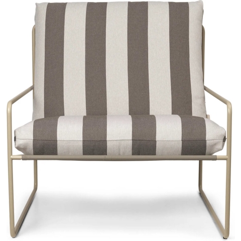 Ferm Living Desert Lounge Fauteuil Stripe Cash Chocolate