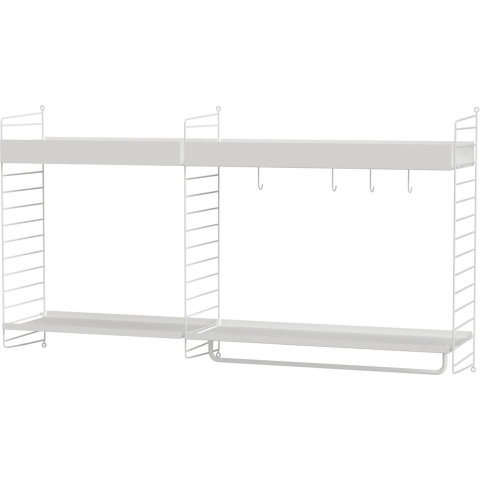 String Furniture Wall Side Panel 2-pack 30 X 75 Cm Wit