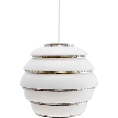Artek Aalto A331 HanglampØ33 Wit Verchroomde Ringen