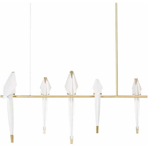 Moooi Perch Light Branch Hanglamp LED Large Messing/wit