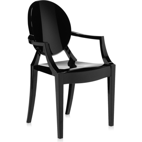Kartell Louis Ghost Chair Stoel Zwart