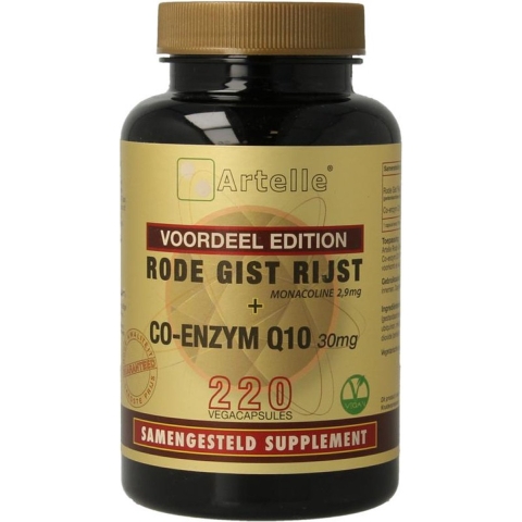 Artelle Rode Gist Rijst Co Enzym Q10 Vegacapsules