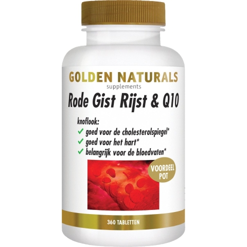 Golden Naturals Rode Gist Rijst & Q10 Tabletten