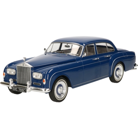 Modelauto/schaalmodel Rolls Royce Silver Cloud III - donkerblauw - schaal 1:18/30 x 10 x 9 cm -