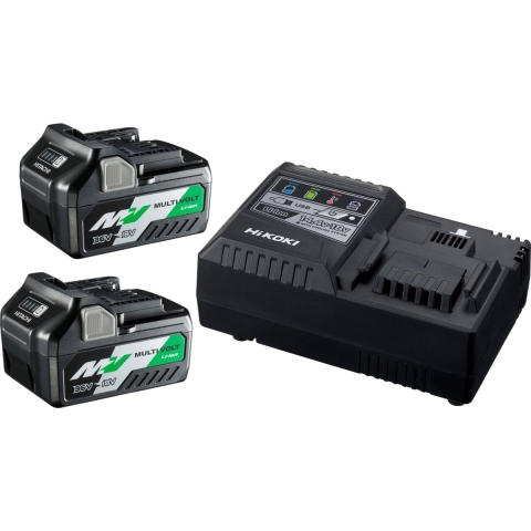 HiKOKI UC18YSL3WEZ BoosterPack 36V MultiVolt Li-ion Accu Starterset (2x 5.0Ah) + Lader