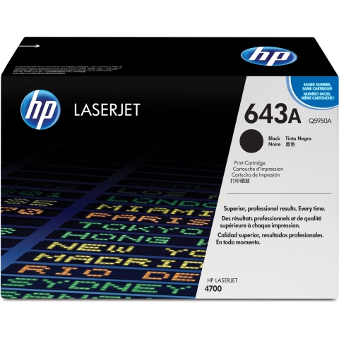 HP 643A originele zwarte LaserJet tonercartridge
