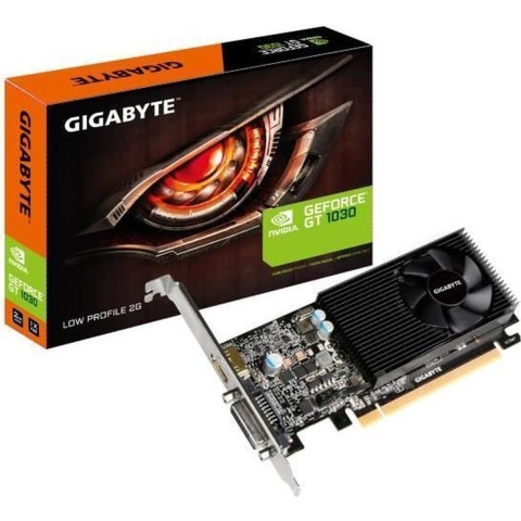 Gigabyte Nvidia GeForce GT1030 Videokaart Overclocked 2 GB GDDR5-RAM PCIe x16 HDMI, DVI Low Profile, Overclocked