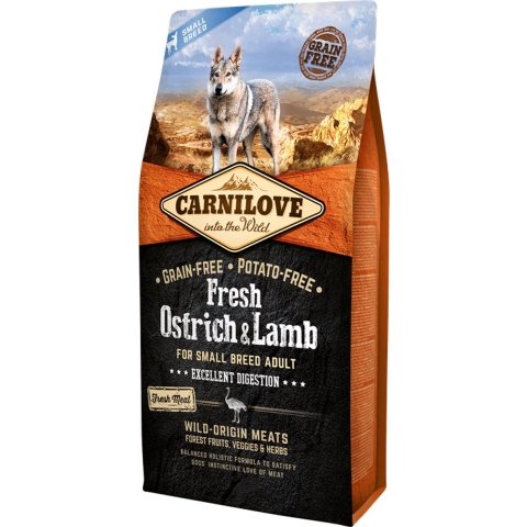 Carnilove Fresh - Struisvogel & Lam - Small Breed - 6 kg