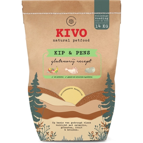Kivo Kip & Pens - Glutenvrij - 14kg