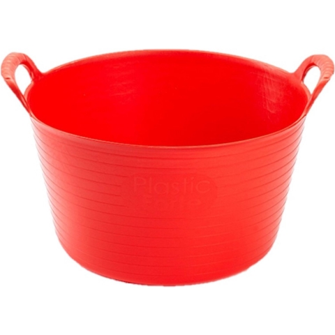 Set van 4x stuks flexibele emmers/wasmanden rood 56 liter -