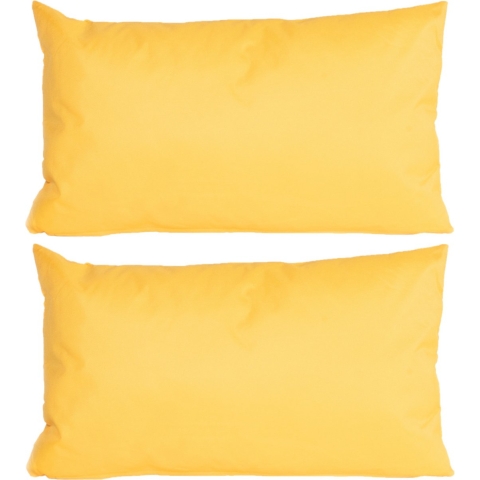 8x Bank/sier kussens voor binnen en buiten in de kleur geel 30 x 50 cm -