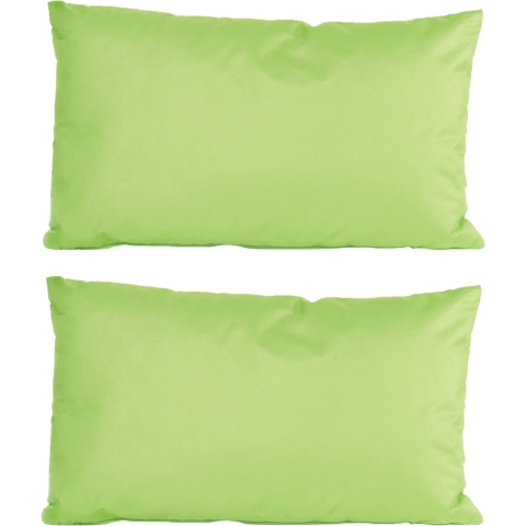 8x Bank/sier kussens voor binnen en buiten in de kleur groen 30 x 50 cm -