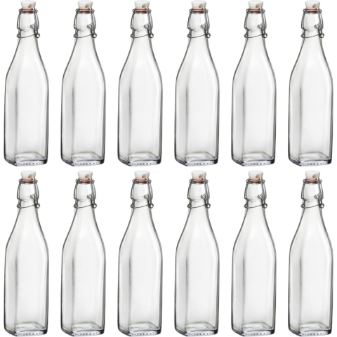 Bormioli Rocco Beugelflessen / Weckflessen Swing - 1 liter - 12 stuks