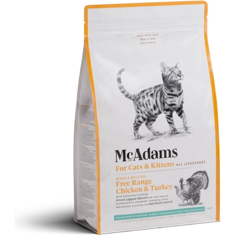 McAdams Grainfree Cat&Kitten Free Range Chicken&Turkey 3,75 kg