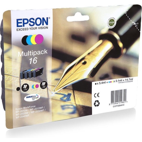 Epson T1626 Multipack 3-kleuren Durabrite Ultra Ink