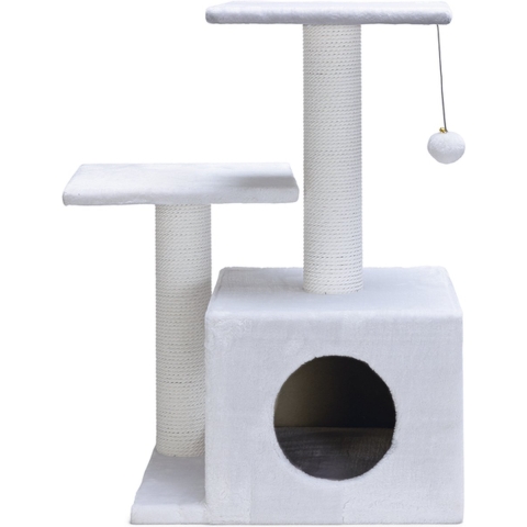Beeztees Krabmeubel Serpa Fien - Krabpaal - Wit - 45x34x70 cm