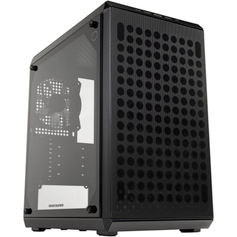 Cooler Master MasterBox Q300L V2 Mini-tower PC-behuizing Zwart 1 voorgeïnstalleerde ventilator, Stoffilter, Zijvenster