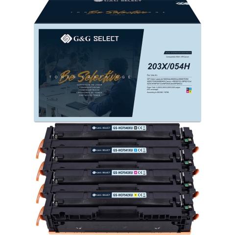 G&G Toner vervangt HP 203X Compatibel Combipack Zwart, Cyaan, Magenta, Geel GS-H203X-4P