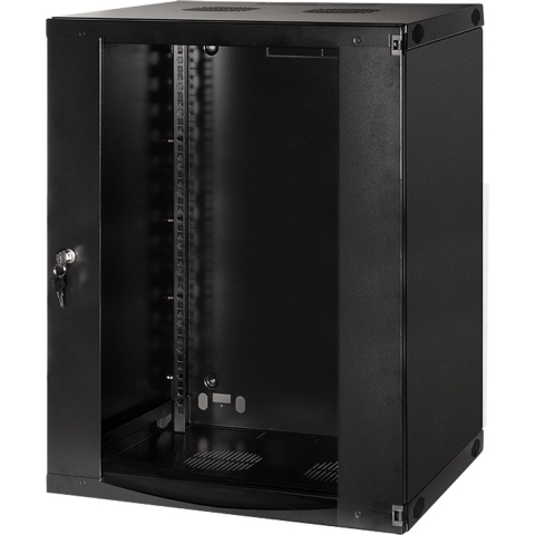 LogiLink W15F64B 19inch-wandkast (b x h x d) 540 x 725 x 450 mm 15 HE Zwart-grijs (RAL 7021)
