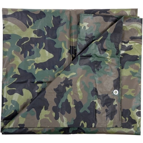 Groen camouflage afdekzeil / dekzeil 5 x 6 meter -