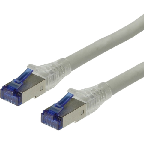 ROLINE patchkabel Cat.6A (Klasse EA) S/FTP (PiMF), massief, grijs, 70 m