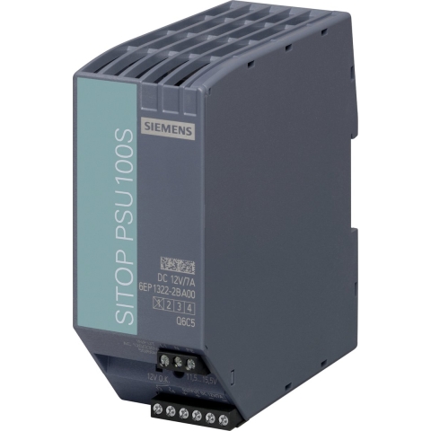 Siemens SITOP PSU100S 12 V/7 A DIN-rail netvoeding 12 V/DC 7 A 80 W Aantal uitgangen: 1 x Inhoud: 1 stuk(s)