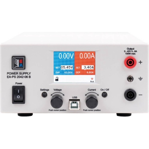 EA Elektro Automatik EA-PS 2042-06B Labvoeding, regelbaar 0 - 42 V/DC 0 - 6 A 100 W USB Op afstand bedienbaar Aantal uitgangen: 1 x