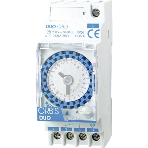 ORBIS Zeitschalttechnik DUO QRD 230 V DIN-rail schakelklok Analoog 230 V/AC