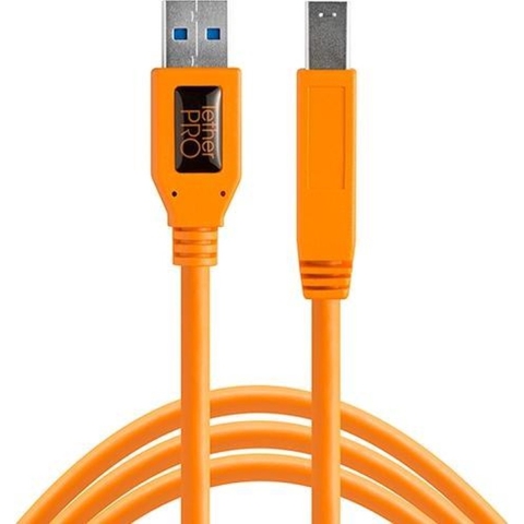 Tether Tools USB-kabel USB 3.2 Gen1 (USB 3.0 / USB 3.1 Gen1) USB-A stekker, USB-B stekker 4.60 m Oranje CU5460ORG