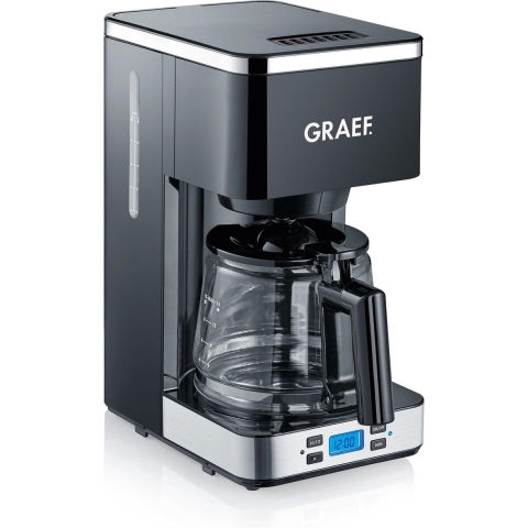 Graef FK 502 Koffiezetapparaat Zwart Capaciteit koppen: 10 Timerfunctie, Glazen kan, Warmhoudfunctie, Display