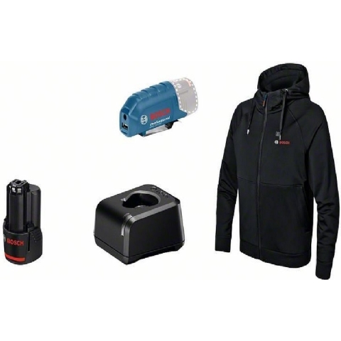 Bosch Professional 06188000GB Verwarmde hoodie Maat: S Zwart